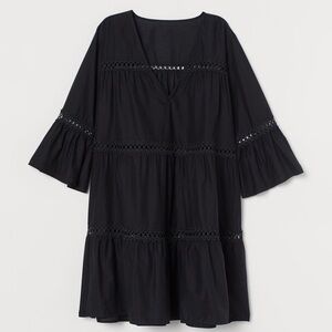 H&M Black Cotton Dress XS
